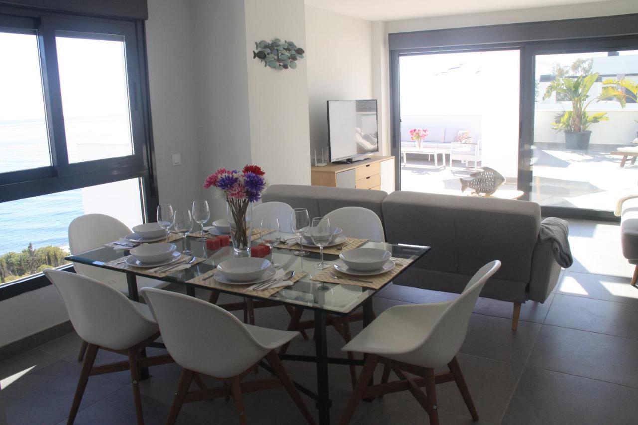 Sunny Penthouse Beach Apartment With Panoramic Views อัลมูเญการ์ ภายนอก รูปภาพ